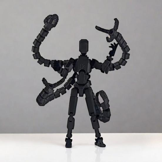 3D-печатная фигурка робота с аксессуарами, подвижные суставы, модель робота, игрушка