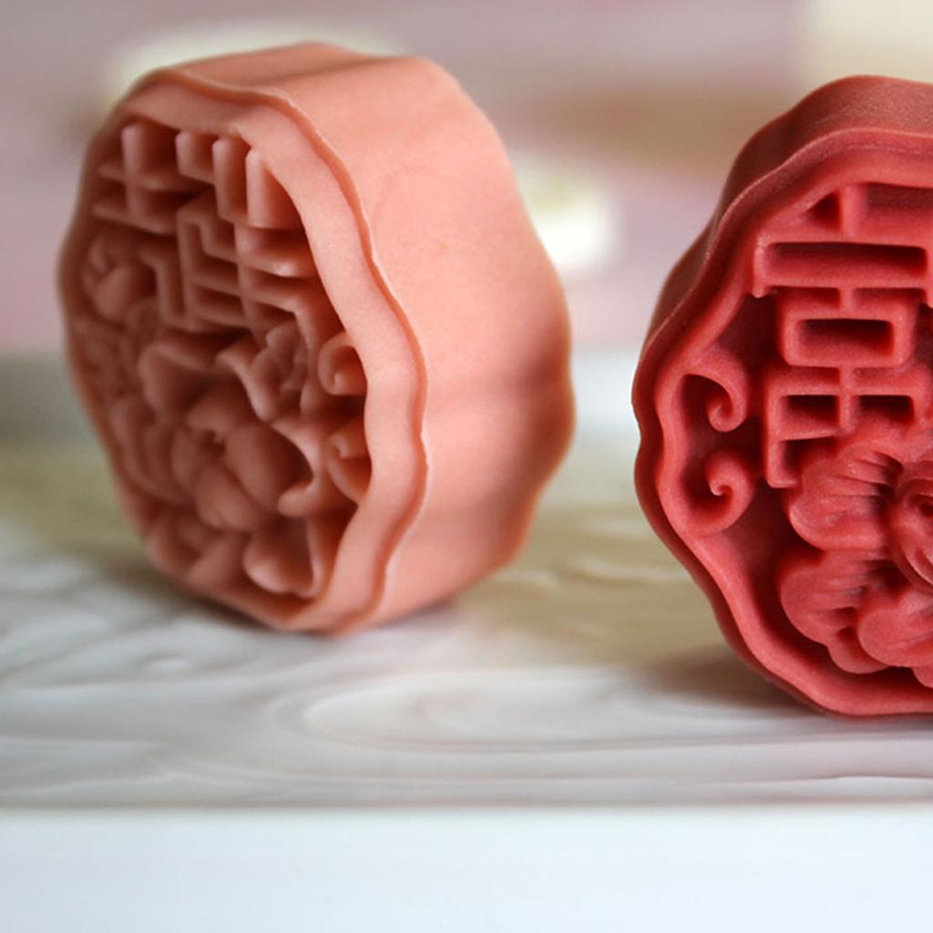 Формы для лунных пряников с цветочным принтом, праздник середины осени, приспособление для изготовления лунных пряников, штампы для печенья, ручной пресс, инструмент для выпечки лунных пряников