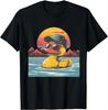 Unique Yellow Duck Tee with Sunglasses & Cap T Shirt Graphic T Shirts Mens Clothes Tops Camisetas Streetwear Ropa Hombre