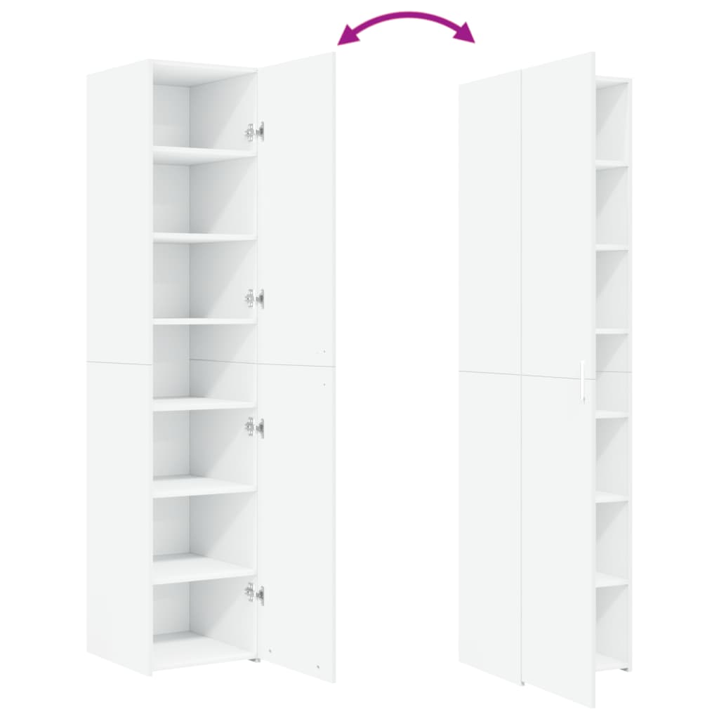 Highboard White 40 x 42.5 x 185 cm Particleboard