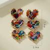 Pinkdudu Модные красочные серьги-капли из ацетата в форме сердца, новые висячие серьги с преувеличенными кисточками для женщин, ювелирные изделия, подарки PD1835