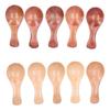 10Pcs Wooden Scoop Sugar Salt Powder Condiment Mini Spoon with Short Handle for Kitchen Use