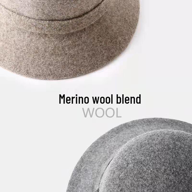 Женская зимняя шерстяная пушистая клетчатая складная шапка-рыбачка Miyu Sifei