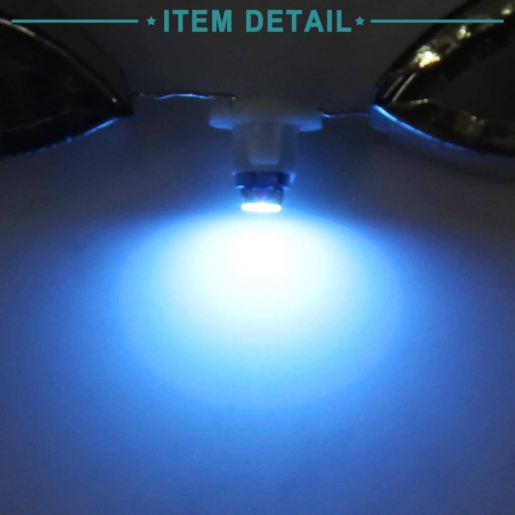 ACROPIX LED Dashboard Panel Light Lamp Bulb Car Interior T4.2 Ice Blue 3020 White 6pcs