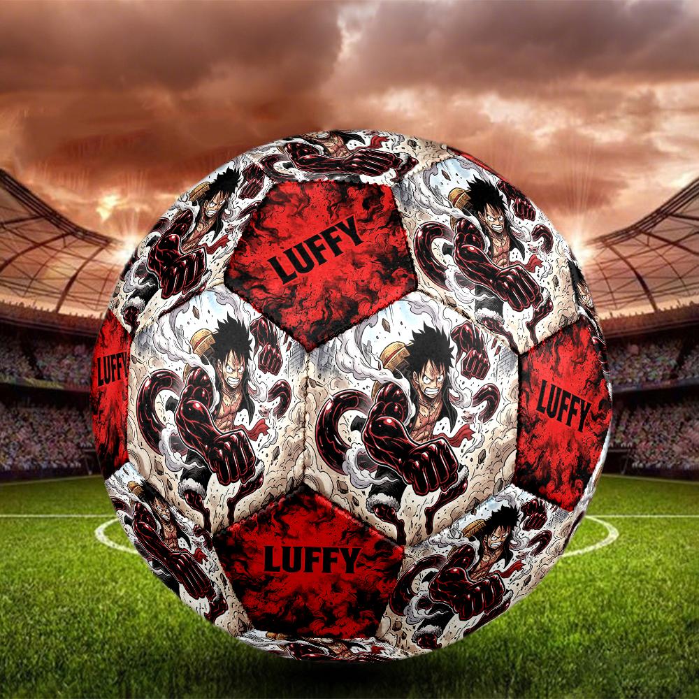 1pc One Piece Football Soccer Ball Size 5 Indoor Soccer Ball Fashion Colorful Backyard Game -Great For Sports Fans Gift HE28