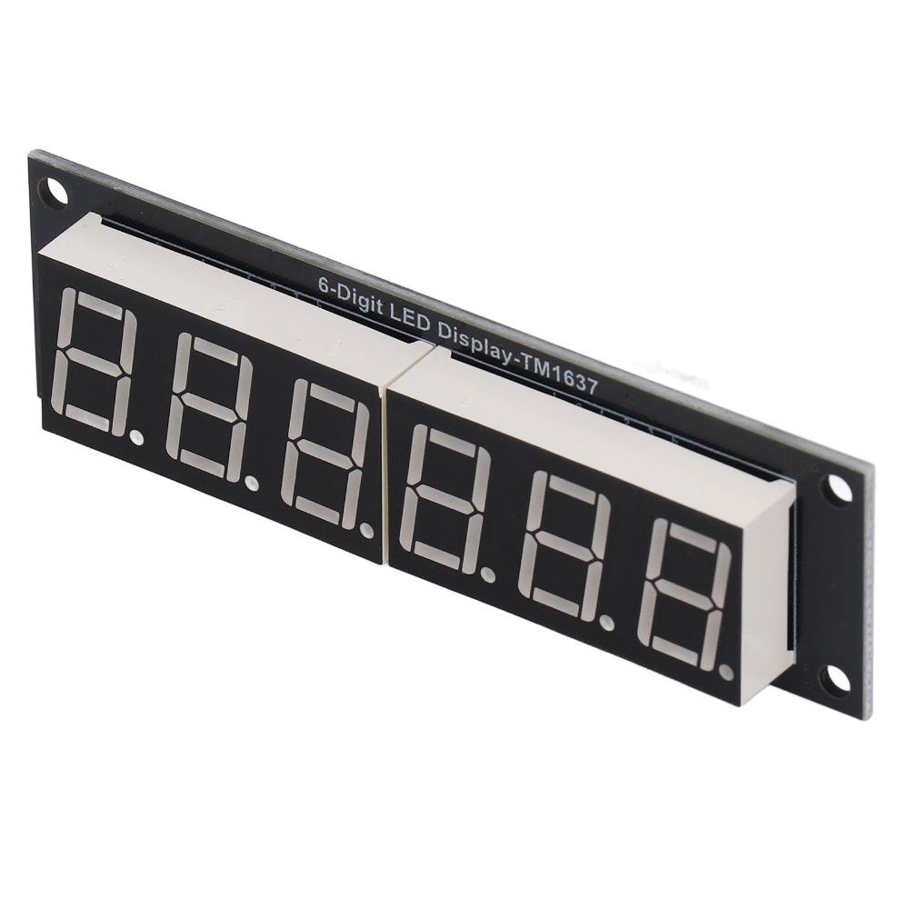 TM1637 Driver IC 6 Digit 7 Segment Display Module 2 Pin IO Digital Tube Module Clock Module