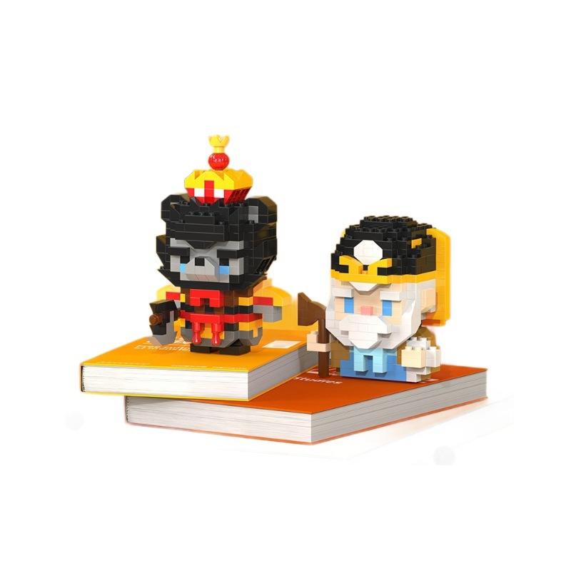 Совместимо с Lego Journey To The West Monkey King Myth Nezha Cartoon Peripheral Puzzle Assembling Building Block Детская игрушка в подарок