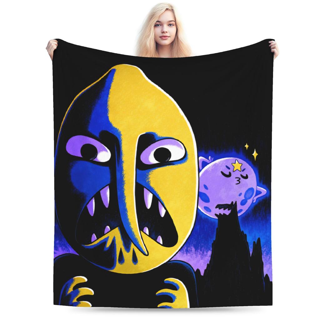 Earl of Lemongrab Flannel Blankets Winter Cartoon Warm Soft Throw Blanket for Child Bedroom Pattern Bedspread Sofa Bed Cover