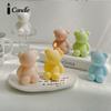 Медведь свечи ins Украшение Готовый DIY День рождения Креативный Подарок Милый Стиль Ароматизированная Свеча