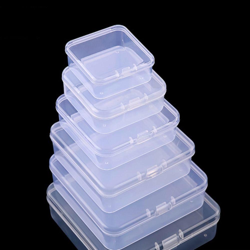 Mini Transparent Organizer Box Transparent Dustproof Storage Boxes Jewelry Storage