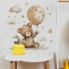Cartoon Bear Cloud Balloon Bedroom Living Room Study Background Landscaping Wall Sticker