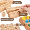 Hyack Shape Matching Puzzle, Wooden Montessori Puzzle, Uncolored, Sensory Learning Toy (Natural)