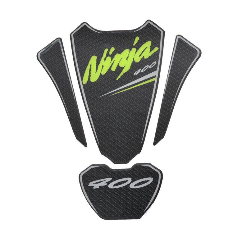 Наклейки на бак и наклейки-рыбья кость из углеродного волокна для Kawasaki Ninja 400
