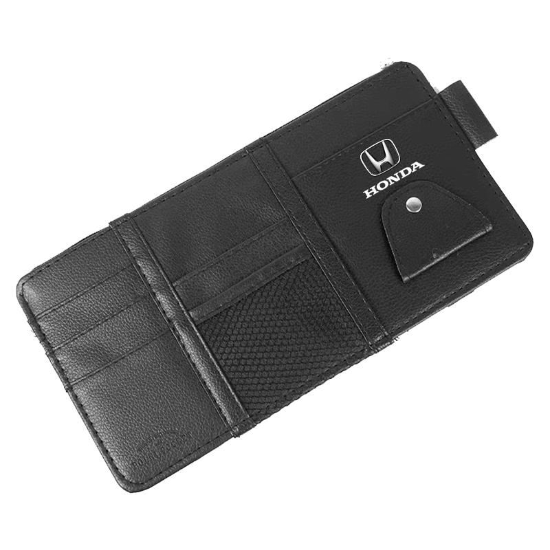 Car Sun Visor Point Type Multi-function Storage Bag Car Accessories For Honda Fit Mugen Insight Type S R VTEC Modulo Vezel RR Si