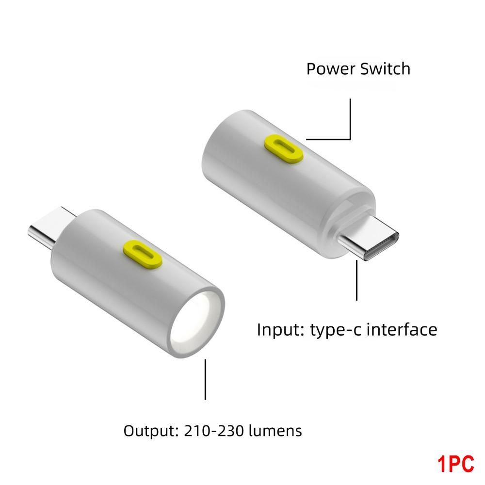 NEW 230 High Lumens Type-C Mini Flashlight Portable Plug and Play LED Flashlight with Lanyard USB C Emergency Lamp Mobile Phone