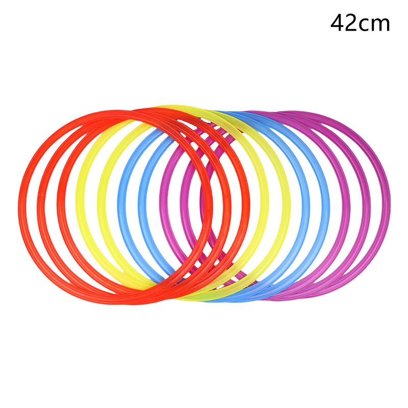 10Pcs Outdoor Funny Physical Training Sport Lattice Jump Rings Portable Football Soccer Speed Agility Training Rings
