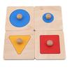 Montessori Puzzle Toys Wooden Geometric Shapes Sorting Math Colorful Preschool Learning Educational Game Baby Toddler Toys