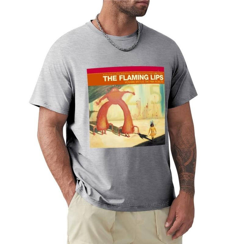 Flaming Lips Yoshimi Battles The Pink Robots Sticker T-Shirt sports fan t-shirts summer tops mens graphic t-shirts hip hop
