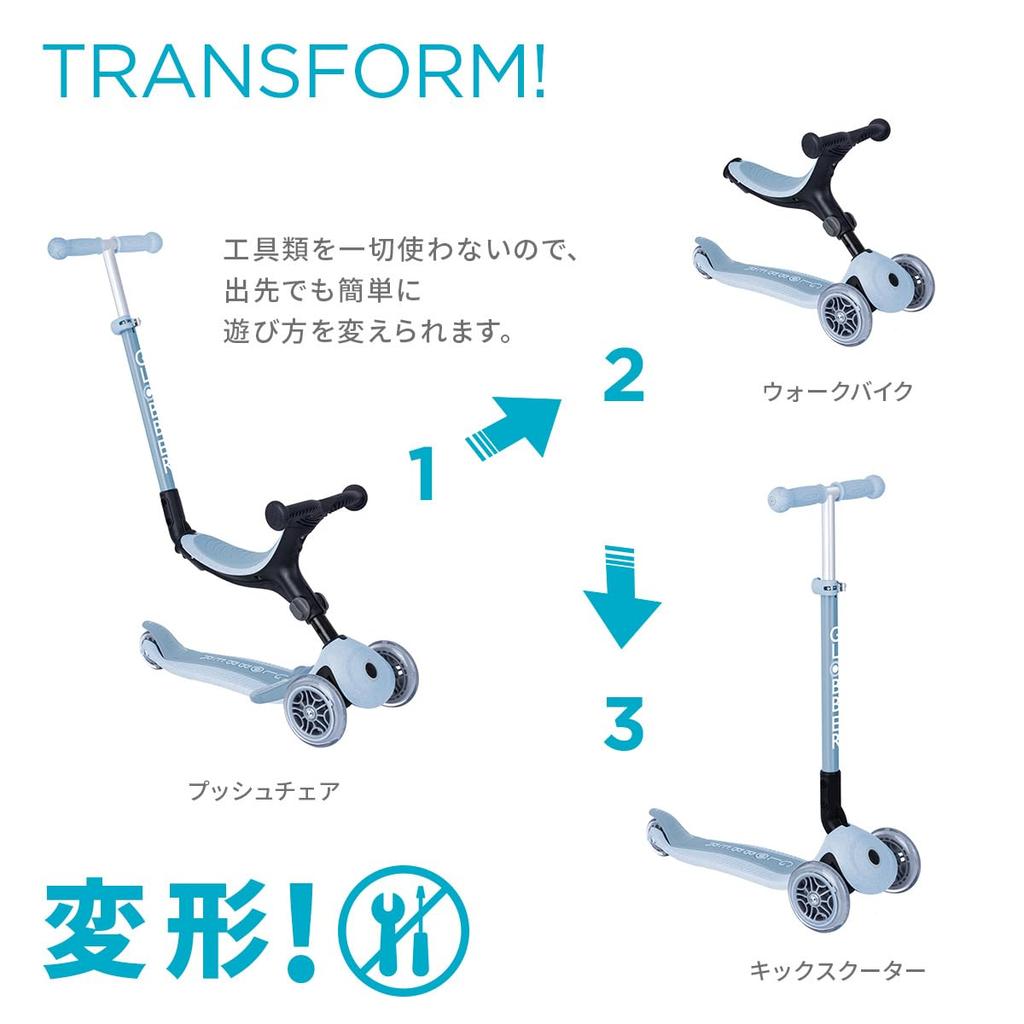 GLOBBER Kickboard для игр на открытом воздухе для детей, самокат Go Up ECO Berry WLGB694510