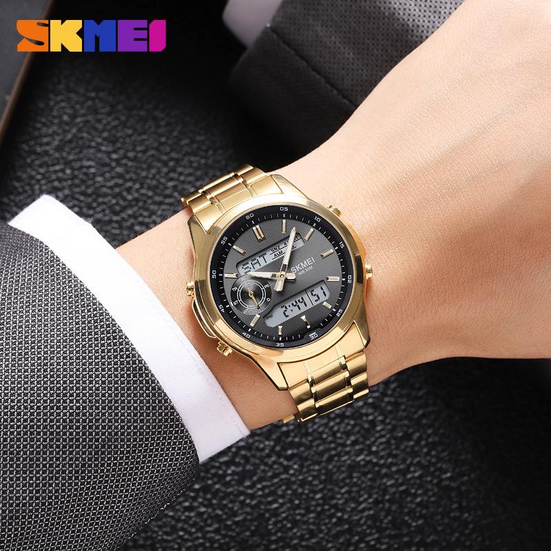 Цифровые часы с двойным дисплеем, хронографом, будильником, спортивные водонепроницаемые часы с электронным механизмом, многофункциональные наручные часы Relogio Masculino