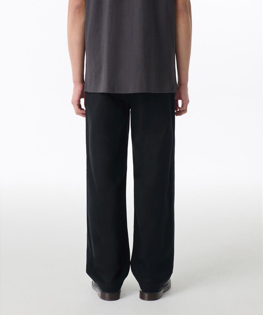 MUSINSA STANDARD Regular Fit Hidden Elastic Waist Chino Pants [Black]