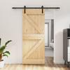 VidaXL Sliding Door and Hardware Kit 85x210 Cm Solid Pine, Interior Door, Interior Barn Door 3202970