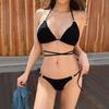 2023 Европейский и американский стиль Сексуальный купальник бикини на завязках из трех частей для женщин