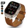 Кожаный ремешок для Apple Watch Ultra 2 49 мм Серии 10 46 мм Роскошный ремешок Спортивный браслет для iWatch 10 9 8 7 6 5 4 SE ultra 44 45 мм