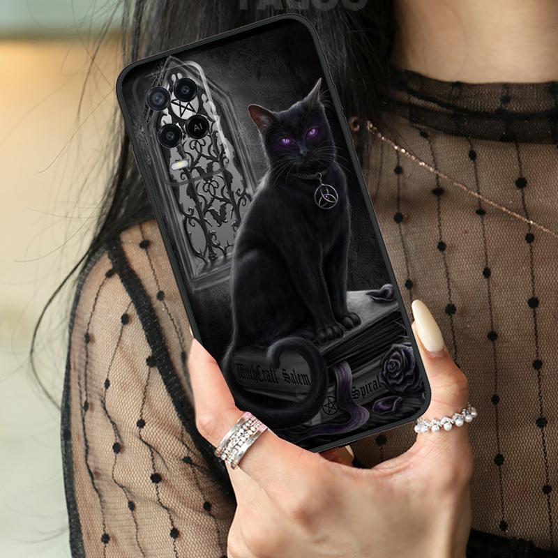 Чехол-ужастик Лунная Ведьма на Хэллоуин Для Oppo A5 Pro A15 A17 A57 A77 A18 A38 A58 A78 A98 A94 A74 A54 A40 A60 A80 A96 A76 A16