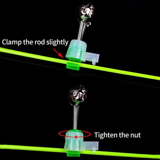 10Pcs Fishing Bite Alarms High Sensitivity Loud Sound Universal Simple Installation Fishing Rod Bells Fish Bites Indicators