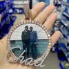 THE BLING KING Custom Cursive Letters Big Round Photo Memory Pendant DIY Picture Chain Necklace Hiphop Jewelry For Family Gift