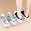 Thick-soled White Shoes for Women Summer Breathable Half Slippers All-match Sports Casual Shoes