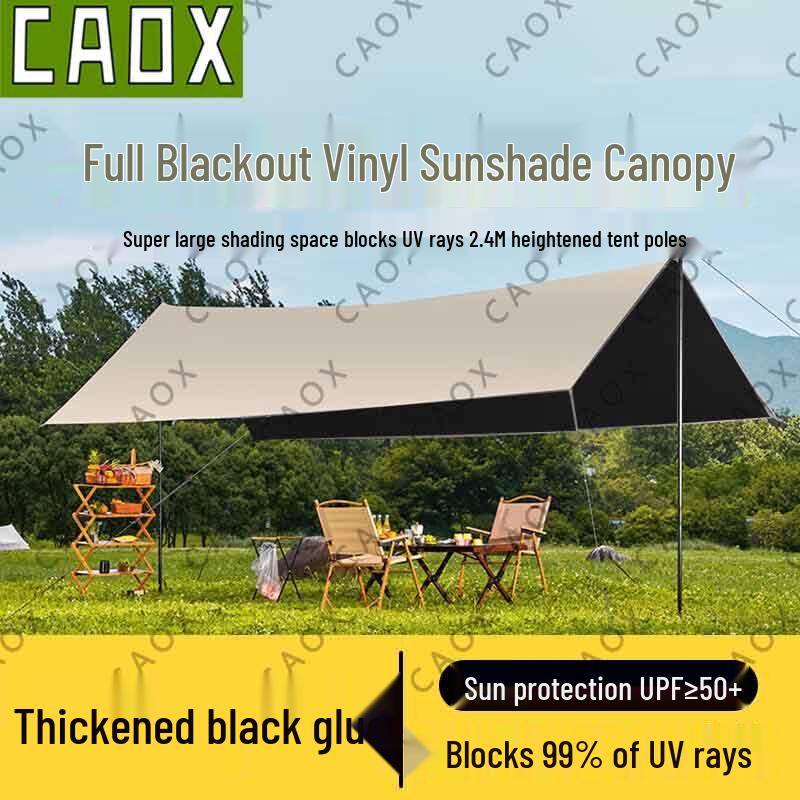 CAOX Black Glue Full Shading Camping Canopy