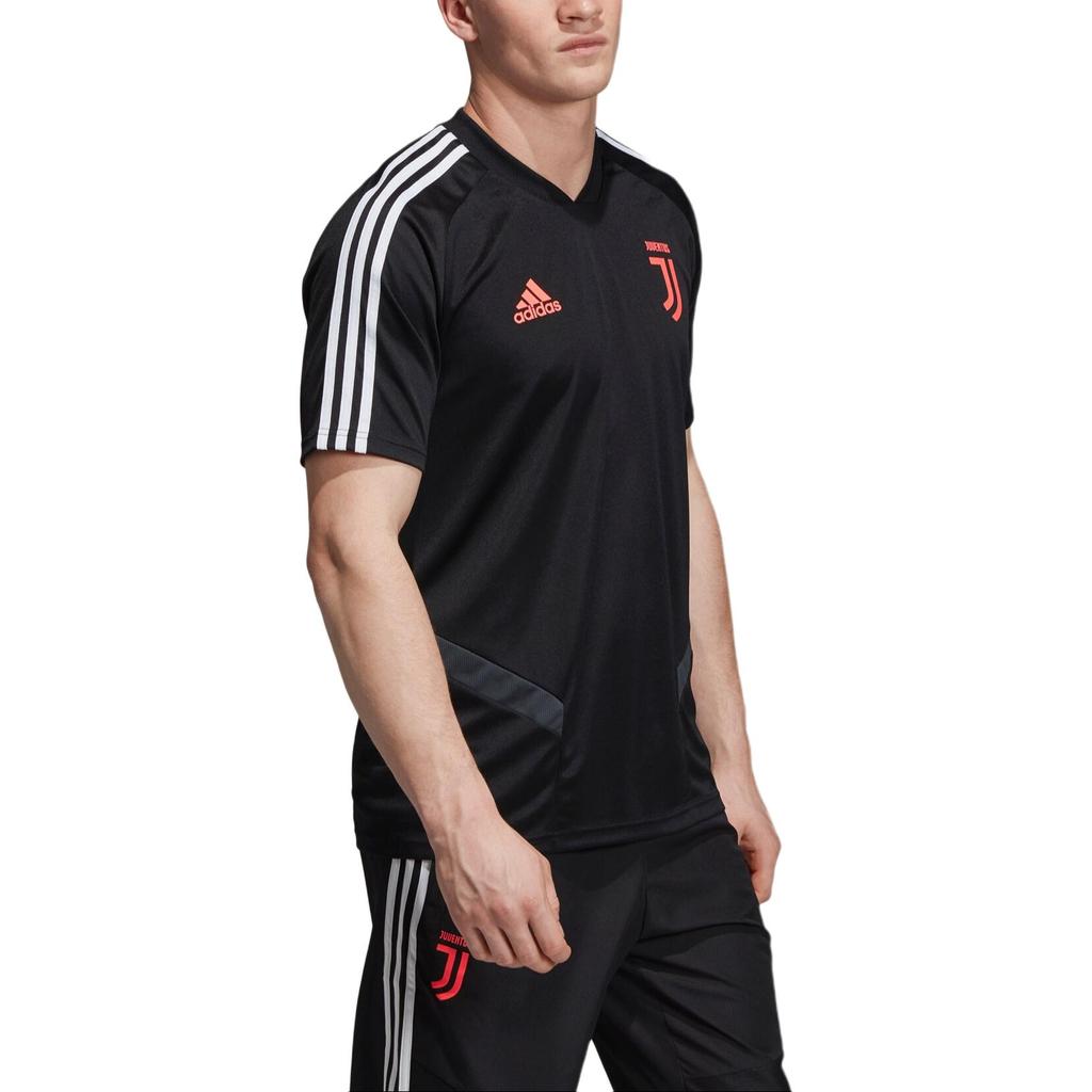 Adidas Футболка с коротким рукавом и полосатым логотипом Juventus, повседневная, мужская, черная DX9127