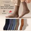 5 пар мужских носков из чистого хлопка для отдыха и спорта на весну и осень, впитывающие пот, дышащие, трубчатые носки
