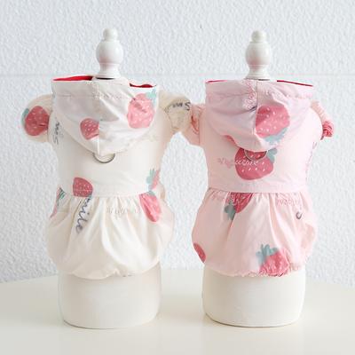 Pet Strawberry Съемная хлопковая юбка Осенне-зимнее пальто для собак Одежда для плюшевых кошек Одежда для домашних животных Дизайнерская одежда для собак Куртка для собак
