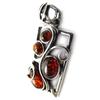 [J5659] - Amber 'Inspiration' Silver Pendant