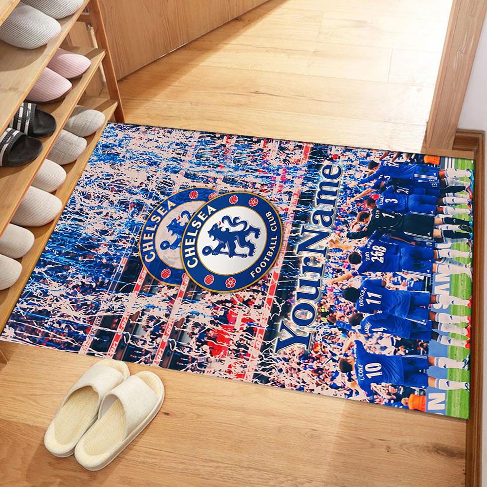 Chelsea Customize Text Floor Rug Office Rug Design for Study room Game Room Entryway Foyer Antislip Carpet Office home decor Wedding Party Gift