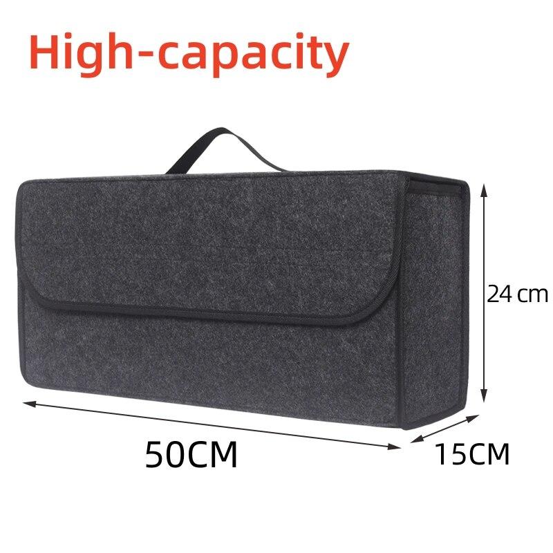 Large Anti Slip Compartment Boot Storage Organizer Tool, Car Trunk Bag, Soft Felt Storage Box, Accessories
