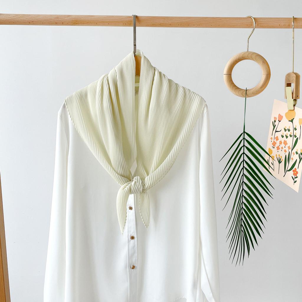 Малазийский платок для головы, однотонный шифоновый квадратный бархатный плиссированный тюль, шарф-обертка, универсальный шарф-шаль