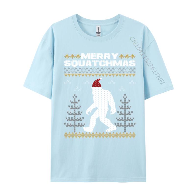 Merry Squatchmas Bigfoot Ugly Christmas Sweater TShirt New Coming Unisex T Shirt All Cotton T Shirt Casual TeeShirt