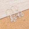 Natural Rose Quartz Gemstone 925 Sterling Silver Jewelry Handmade Earrings1.40" EE-56-19
