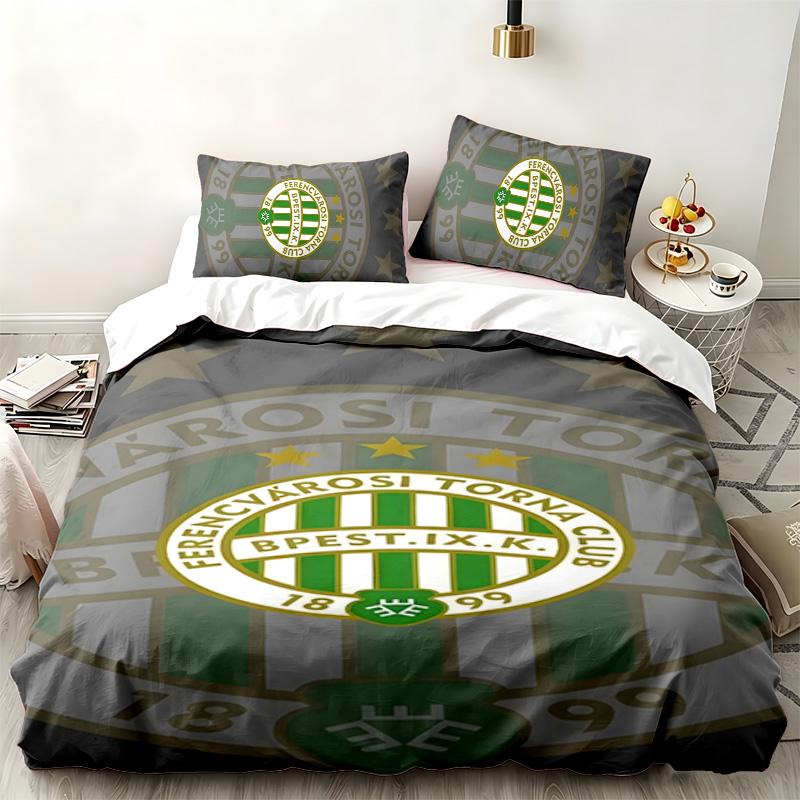 Ferencvarosi TC 3pc set Perfect for bedroom use Comfortable bedding set includes a duvet cover and two pillowcases Ideal birthday or Christmas gift