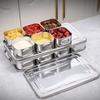 Stainless Steel Food Preparation Box 6/8 Grid Dessert Ingredient Box Seasoning Storage Box  Hot Pot