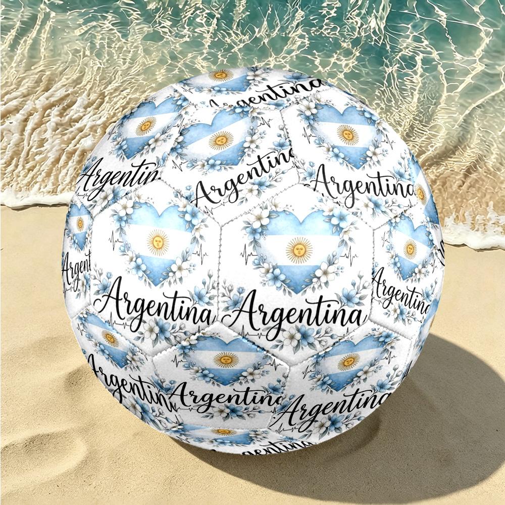 1pc Argentina Celebration Size 5 Soccer Ball, Suitable for Practice Matches/tournament Training,Lightweight and Durable gt70720