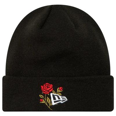 New Era Шапка-бини Rose Icon Cuff Knit, черная, унисекс