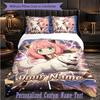 Personalized 3Pcs Bedding SetSpy × Family Custom Text Duvet Cover Pillowcase Set Bedroom Gift