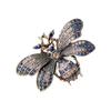Vintage Insect Jewelry Shiny Zircon Butterfly Brooches Retro Pins Rhinestone Delicate Moth Brooches Pin for Women Dress Accessory