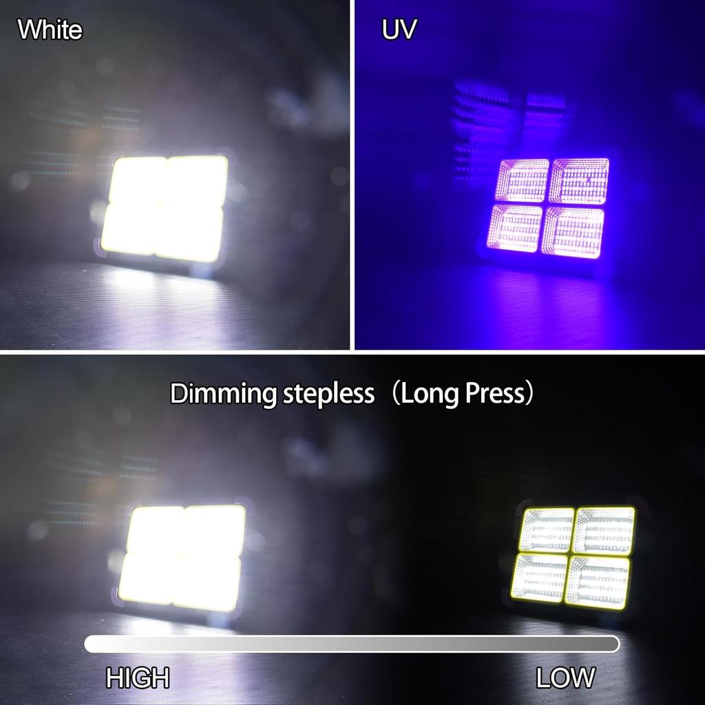 10000 мАч УФ Рабочий свет 10000 лм 395 нм Портативный Магнитный Солнечный Черный свет для Вечеринок с Неоновым Светом, Рыбалки Сомом, Хэллоуина