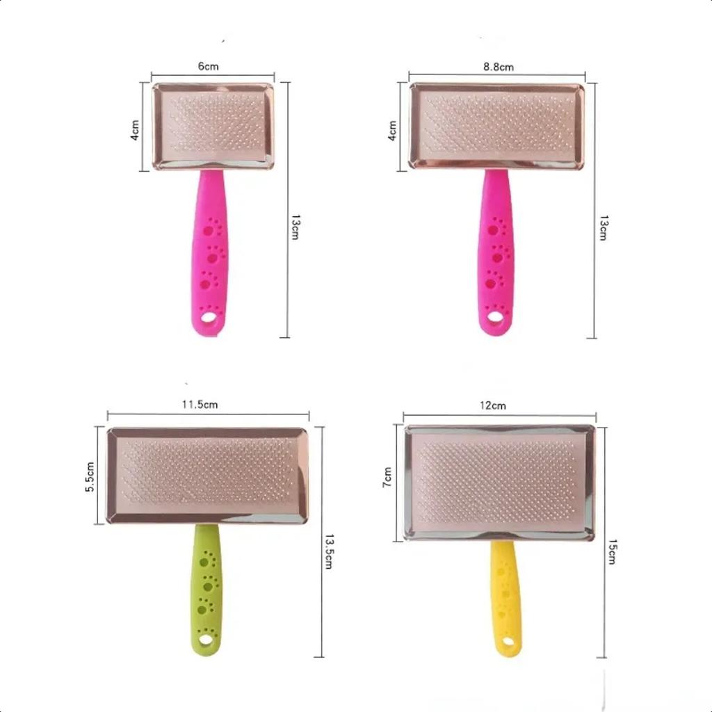 Новая мягкая, эффективная и долговечная расческа из нержавеющей стали для ухода за домашними животными — незаменимый инструмент для поддержания мягкой, гладкой шерсти вашего щенка.